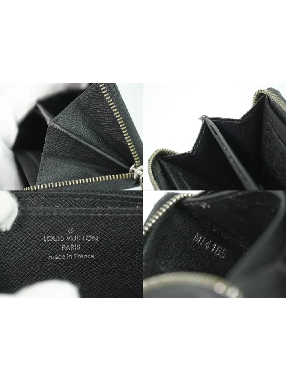 Louis Vuitton LV Zippy Coin Purse Damier Graphite Case Black Gray Wallet Second